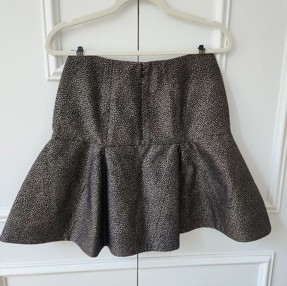 Vintage Fendi 2000s Karl Lagerfeld Animal Print Flare Mini Skirt IT 40 - Picture 4 of 6